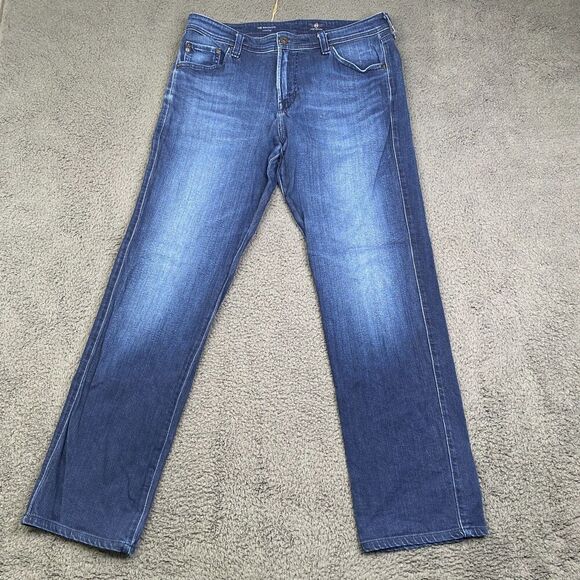 AG Adriano Goldschmied Size 32x34 The Graduate Jeans Tailored Straight Leg Blue - Picture 1 of 12